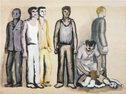 Andrzej Wróblewski | Szkic do "Rozstrzelania rodziny", 1949 | Starak Collection
