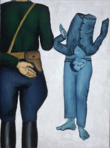 Andrzej Wróblewski, Executed Man, Execution with a Gestapo Man, 1949, oil, canvas, 120 x 90 cm, private collection, © Andrzej Wróblewski Foundation / www.andrzejwroblewski.pl 