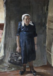 Andrzej Wróblewski, Hunchback, Woman in an Interior, 1955, olej, płótno, Starak Collection, © Andrzej Wróblewski Foundation / www.andrzejwroblewski.pl 