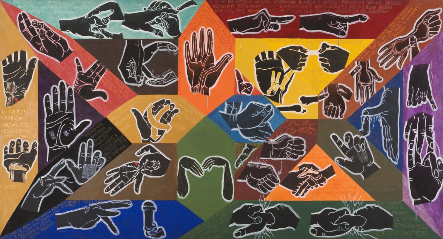 Marek Sobczyk, Gdzie jeszcze w Polsce się biją, 1988, olej, płótno, 190 x 320 cm | Starak Collection